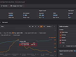 SEO 4 year campaign / Speedcheck.org