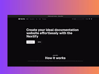Nextify - Open Source Documentation Template