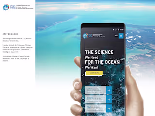 Redesign of the UNESCO Oceans Decade' event site
