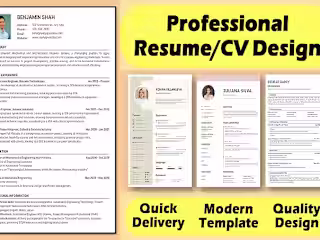 I will create a professional CV or a modern resume design