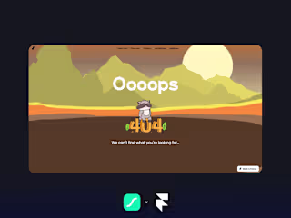 LottieFiles x Framer - 404 Page: "The Lost Raccoon"