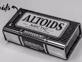 A close-up look at Altoids Arctic Peppermint