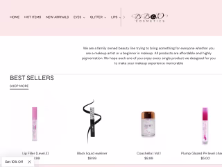 Cosmetics shop website design/SEO in Shopify
