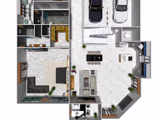 3D floor plan blueprint