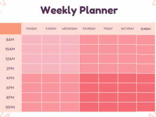 Weekly planners