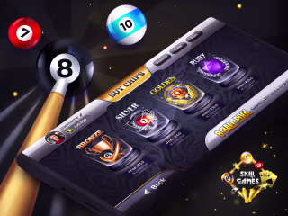 
8 Ball Pool by Skill Games - Game UI Design