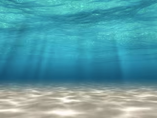Underwater resort lobby