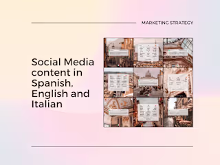 Social Media feed for English, Spanish and Italian lessons