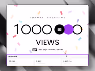 Reached 1M views in just 72 blogs