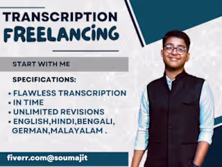 I will do flawless transcription of audio and video