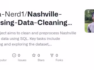 Nashville Housing Data Cleaning Project Using SQL