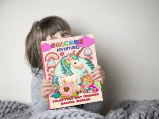 Low Content Children's Coloring Book Cover Picture