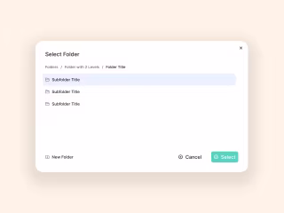 Select Folder Modal 