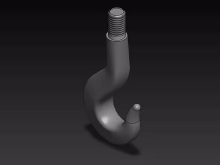 3D Model Of A Crane Hook | SolidWorks