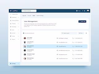UI Design for CRM SaaS Product