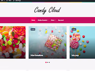candy cloud website and online store on Behance