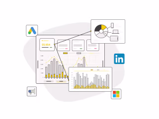 UI Illustrations for Digital Marketing Tool