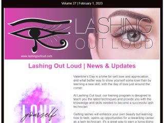 Lashing Out Loud | Email Marketing Management