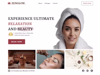 Spa Landing Page