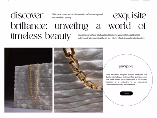 Landing page for a jewelry store