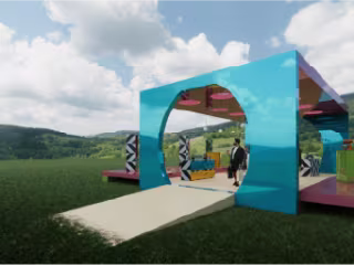 Concept of a kitchen accessory temporary store