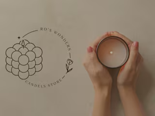 Hand Drawn Candle Logo