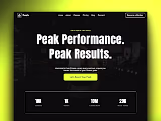 Peak - Fitness Gym Website