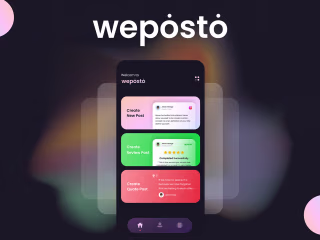 Weposto Post Maker Mobile App UI Design on Behance