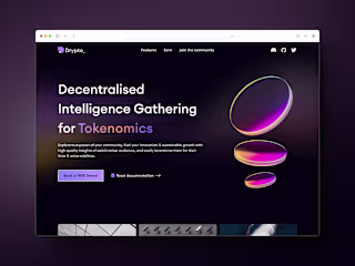 Web3 survey platform SaaS landing page