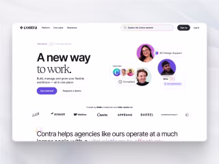 Contra home (Framer development)