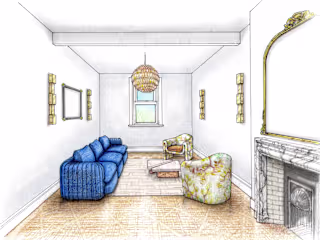 Interior design of a living room