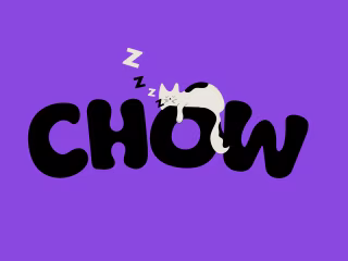 Branding/Packaging/Social media designed for "Chow" pet brand