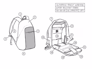 Backpack concept illustration