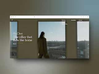 The Den: Modern & Animated Office Space Website