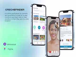 A mobile app design for a creche finding app