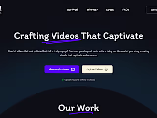 Video Editing Agency Landing Page