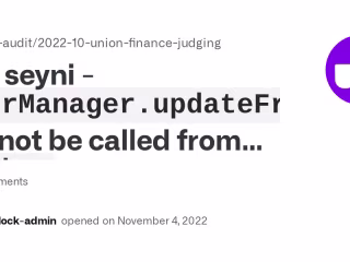 UserManager.updateFrozenInfo cannot be called from UToken