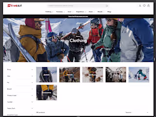Ecommerce website for trekking brand