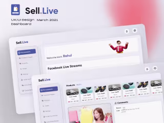 Sell.Live - Dashboard design