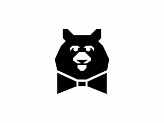 Bear in tuxedo, custom logo