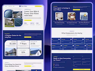 Clear Solar ☁️ Website Design | Residential Solar