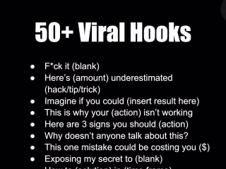 Compelling viral video/caption hooks