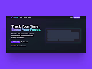 FocusFlow Productivity SaaS - Bolt.new Concept