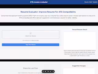Resume Evaluator: Improve Resume For ATS Compatibility