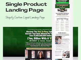 Single Product Shopify Landing Page