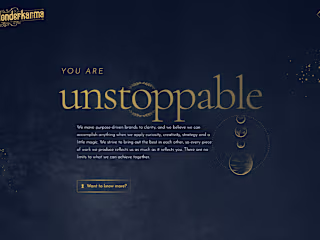 Fun, quirky & magical website for WonderKarma