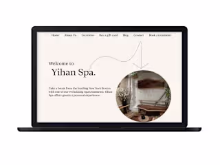 Landing page for a spa in NYC