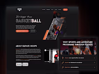 Web Design & Webflow Development for Elevate Hoops
