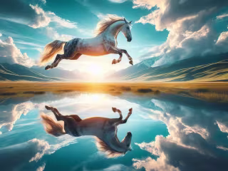 AI Art - Flying Horse
