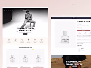 Shopify Website Design for Minimalist Perfume Brand
